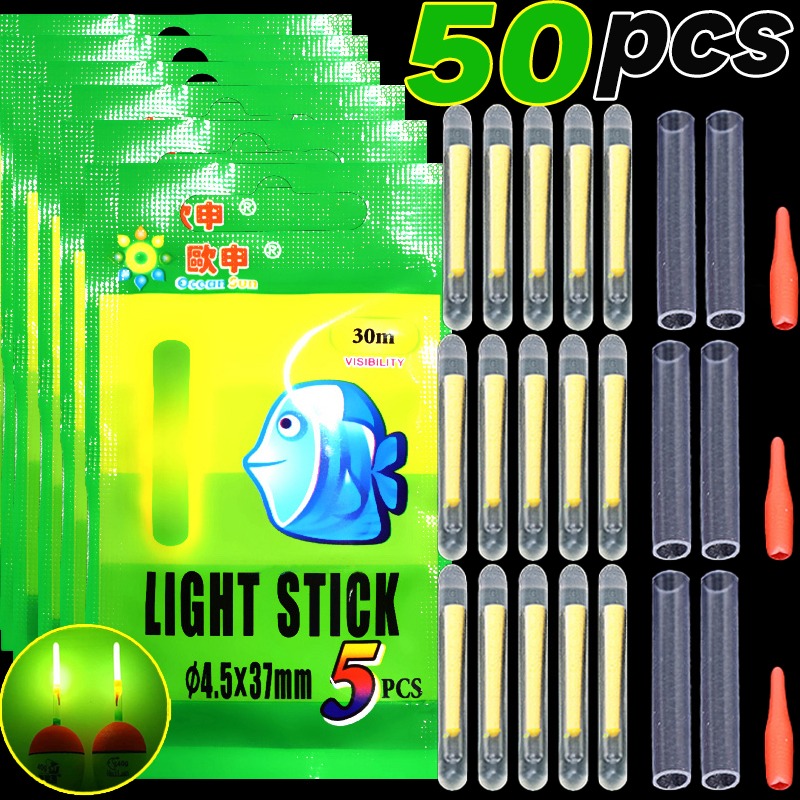 Night Float Fishing - 5/10/20/30/50 Buah Joran Neon Kunang-kunang Joran