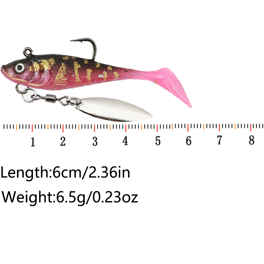 5PCS Umpan Lunak T-Tail Buatan - Fishing Equipment For Trout ulasan dan harga